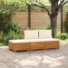 Ensemble de canapés d'extérieur avec coussin 3 Pièce Marron 636683636683