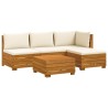 Ensemble de canapés d'extérieur avec coussin 5 Pièce Marron 636684636684