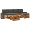 Ensemble de canapés d'extérieur 6 pcs Naturel et Anthracite 636688636688