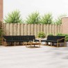 Ensemble de canapés d'extérieur 8 pcs Naturel et Noir 636690636690