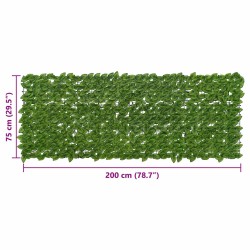 Écran de balcon avec feuilles Vert et jaune 200 x 75 cm 636692636692