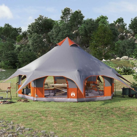 Tente familiale Gris et orange 10 personnes 636703636703