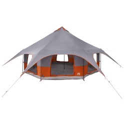 Tente familiale Gris et orange 10 personnes 636703636703