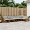 Ensemble de canapés d'extérieur 6 pcs Naturel et gris clair 636705636705