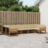 Ensemble de canapés d'extérieur 7 pcs Naturel et Beige 636709636709