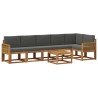 Ensemble de canapés d'extérieur 7 pcs Naturel et Anthracite 636710636710