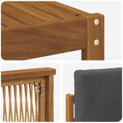 Ensemble de canapés d'extérieur 7 pcs Naturel et Anthracite 636710636710