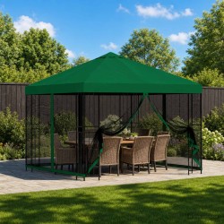 Abri de jardin avec parois 3 x 3 m Vert Polyester et Acier 636715636715