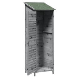 Abri de jardin Gris 59 x 56 x 176 cm Bois de Sapin Massif 636716636716