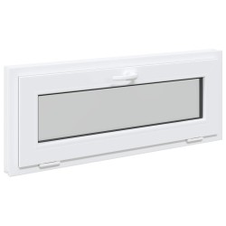Fenêtre de sous-sol RISOR 110 x 40 cm PVC et verre Blanc 636717636717