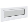 Fenêtre de sous-sol RISOR 110 x 40 cm PVC et verre Blanc 636717636717