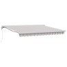 Auvent rétractable Gris clair et blanc 300 x 250 cm 636733636733