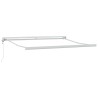Auvent rétractable Gris clair et blanc 300 x 250 cm 636733636733