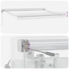 Auvent rétractable Gris clair et blanc 300 x 250 cm 636733636733