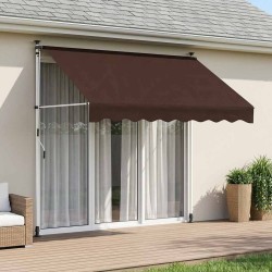 Auvent rétractable manuel Marron 250 cm 636737636737