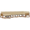 Ensemble de canapés d'extérieur 7 pcs Naturel et Beige 636745636745