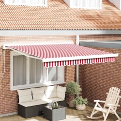 Auvent rétractable Rouge et Blanc 300 x 250 x 165 cm 636749636749