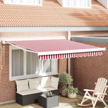 Auvent rétractable Rouge et Blanc 300 x 250 x 165 cm 636749636749