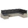 Ensemble de canapé de jardin 8 pcs Gris clair Poly rotin 636750636750