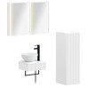 Ensemble d'armoire de salle de bain 4 pcs Blanc 636752636752
