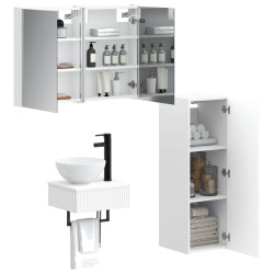Ensemble d'armoire de salle de bain 4 pcs Blanc 636752636752