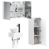 Ensemble d'armoire de salle de bain 4 pcs Blanc 636752636752