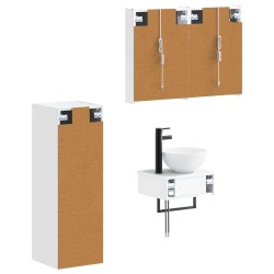 Ensemble d'armoire de salle de bain 4 pcs Blanc 636752636752