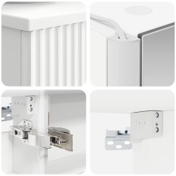 Ensemble d'armoire de salle de bain 4 pcs Blanc 636752636752