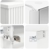 Ensemble d'armoire de salle de bain 4 pcs Blanc 636752636752