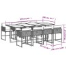 Ensemble à manger de jardin et coussins 9 pcs mélange beige 636755636755