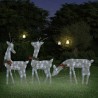 Famille de rennes de Noël 270x7x90cm Argenté Blanc froid Maille 636757636757
