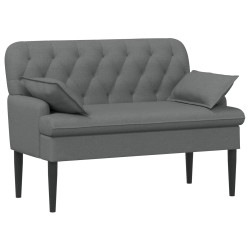 Canapé love seat avec capitonnage en boutons Gris foncé Tissu 636760636760