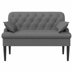 Canapé love seat avec capitonnage en boutons Gris foncé Tissu 636760636760