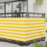 Écran de balcon Jaune et blanc 100 x 400 cm Tissu Oxford 636761636761