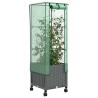 Jardinière de jardin avec couverture de serre et roues PP 636762636762