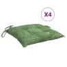 Coussins de chaise lot de 4 à motif de feuilles 40x40x7 cm 636768636768