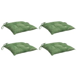 Coussins de chaise lot de 4 à motif de feuilles 40x40x7 cm 636768636768
