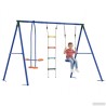 Ensemble de balançoires d'extérieur Multicolore Acier et PE 636769636769
