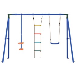 Ensemble de balançoires d'extérieur Multicolore Acier et PE 636769636769