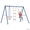 Ensemble de balançoires d'extérieur Multicolore Acier et PE 636772636772