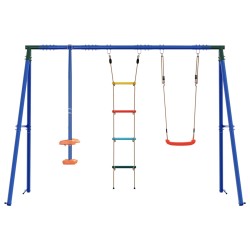 Ensemble de balançoires d'extérieur Multicolore Acier et PE 636772636772