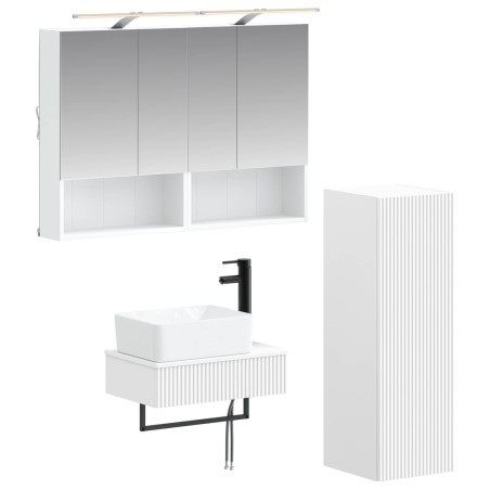 Ensemble d'armoire de salle de bain 4 pcs Blanc 636774636774