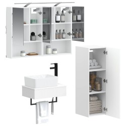 Ensemble d'armoire de salle de bain 4 pcs Blanc 636774636774