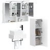 Ensemble d'armoire de salle de bain 4 pcs Blanc 636774636774
