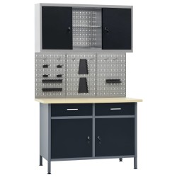 Établi avec 3 panneaux muraux et 1 armoire 636775636775