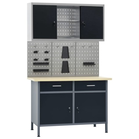 Établi avec 3 panneaux muraux et 1 armoire 636775636775