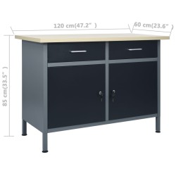 Établi avec 3 panneaux muraux et 1 armoire 636775636775