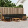 Ensemble de canapés d'extérieur 8 pcs Naturel et noir 636783636783