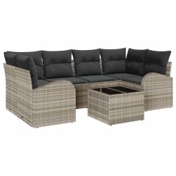 Ensemble de canapé de jardin Gris clair 55 x 55 x 37 cm 636788636788