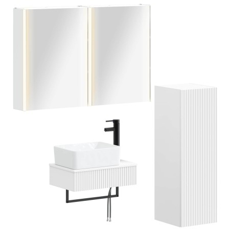 Ensemble de mobilier de salle de bain 4 pcs Blanc 636791636791